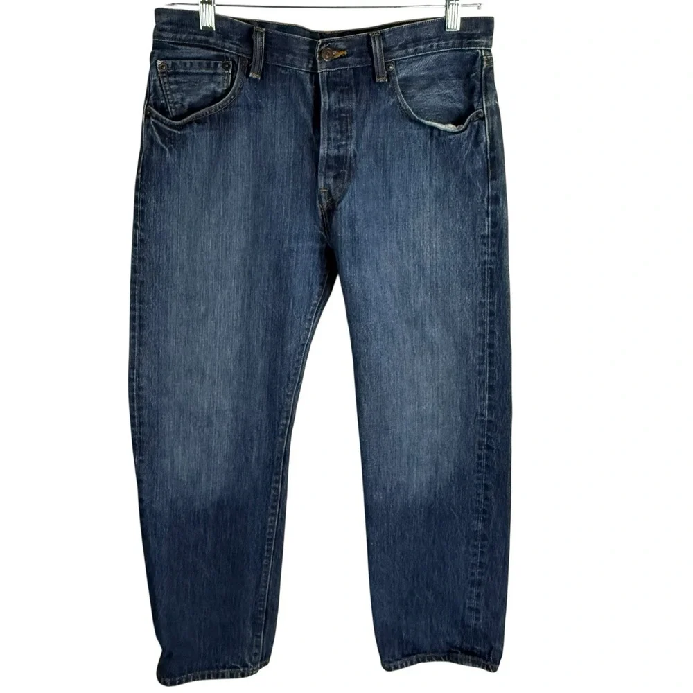 Levi's 501XX Haiti Men 34x30 Denim Dark Wash Cotton Button Fly 5 Pocket Jeans